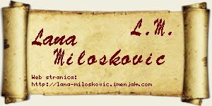 Lana Milošković vizit kartica